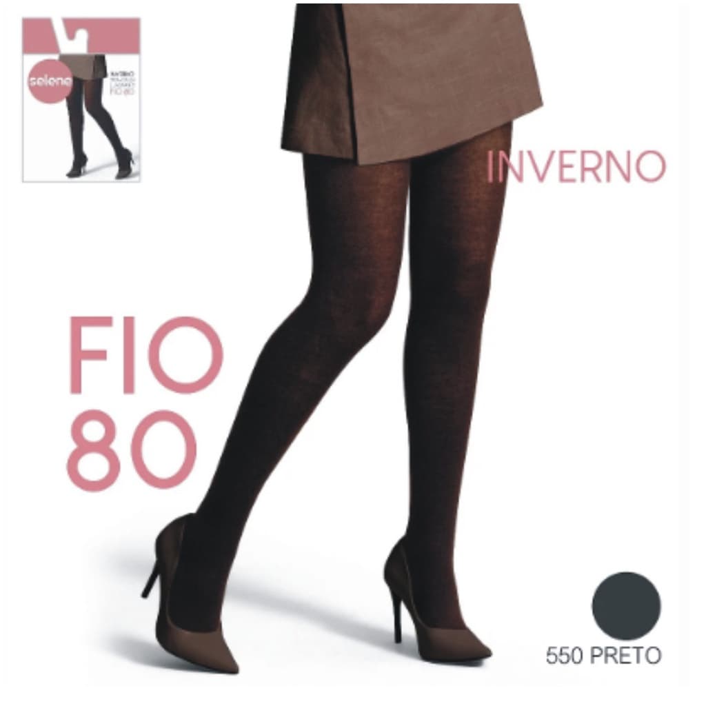 Meia Calça Selene Fio 80 Ref.9830.002 - Preto