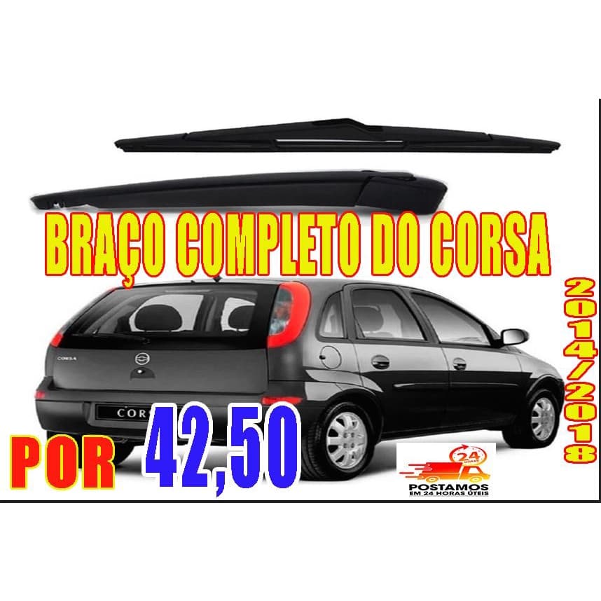 Braço do Limpador de Para-brisas traseiro + Palheta traseira Chevrolet Celta Chevrolet Corsa 2003-2018