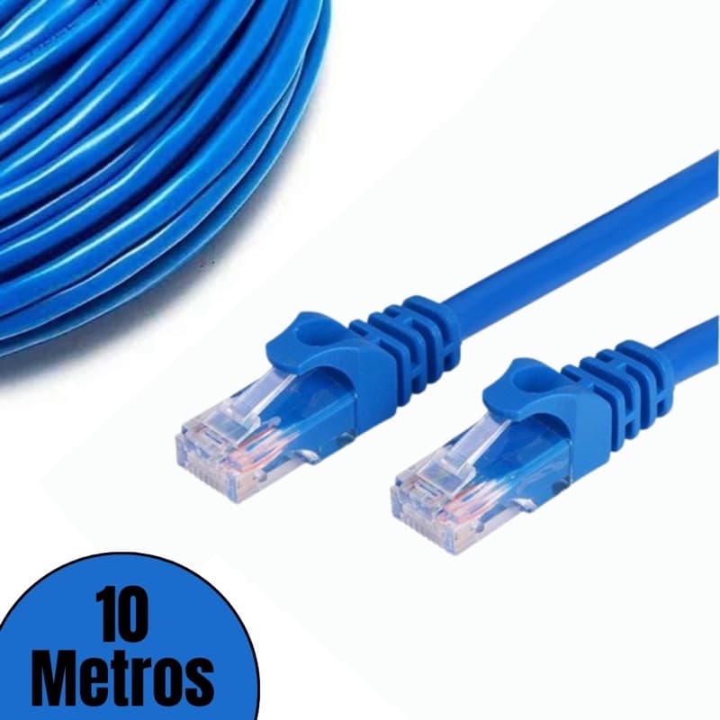 Cabo de Rede LAN Ethernet RJ45 2m 3m 5m 10  20 e 30 Metros Montado