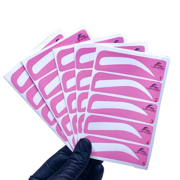 Kit Molde Adesivo para Sobrancelhas Lu Brandão - Rosa 5 unidades