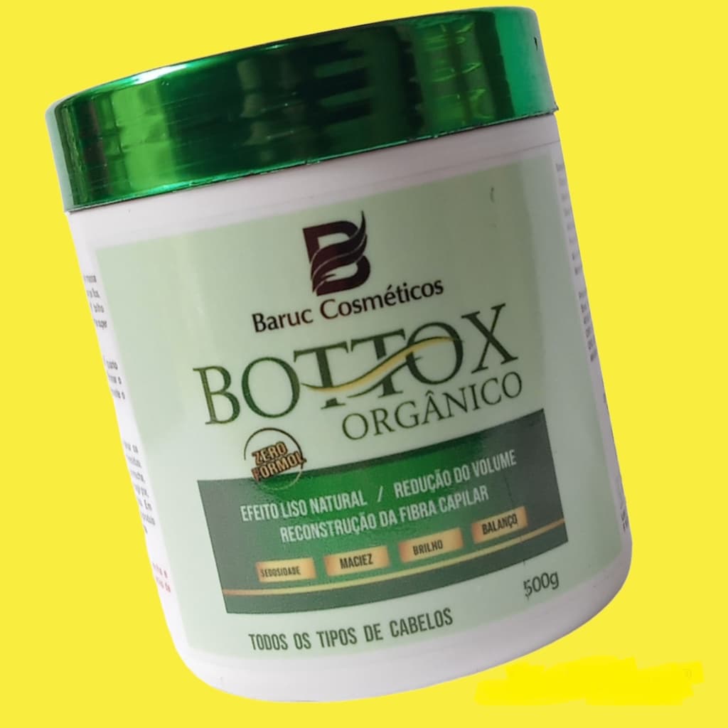 Botox Organico de 500g Sem Formol na Reconstrução da Fibra efeito liso Natural e Redução de Volume.
