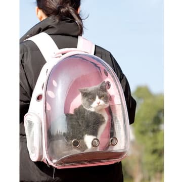 Mochila Pet Cães E Gatos Visão Panorâmica Em Acrílico
