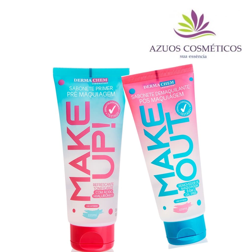 Kit com 1 Sabonete Pré + 1 Sabonete Pós Maquiagem-  Dermachem 100ml