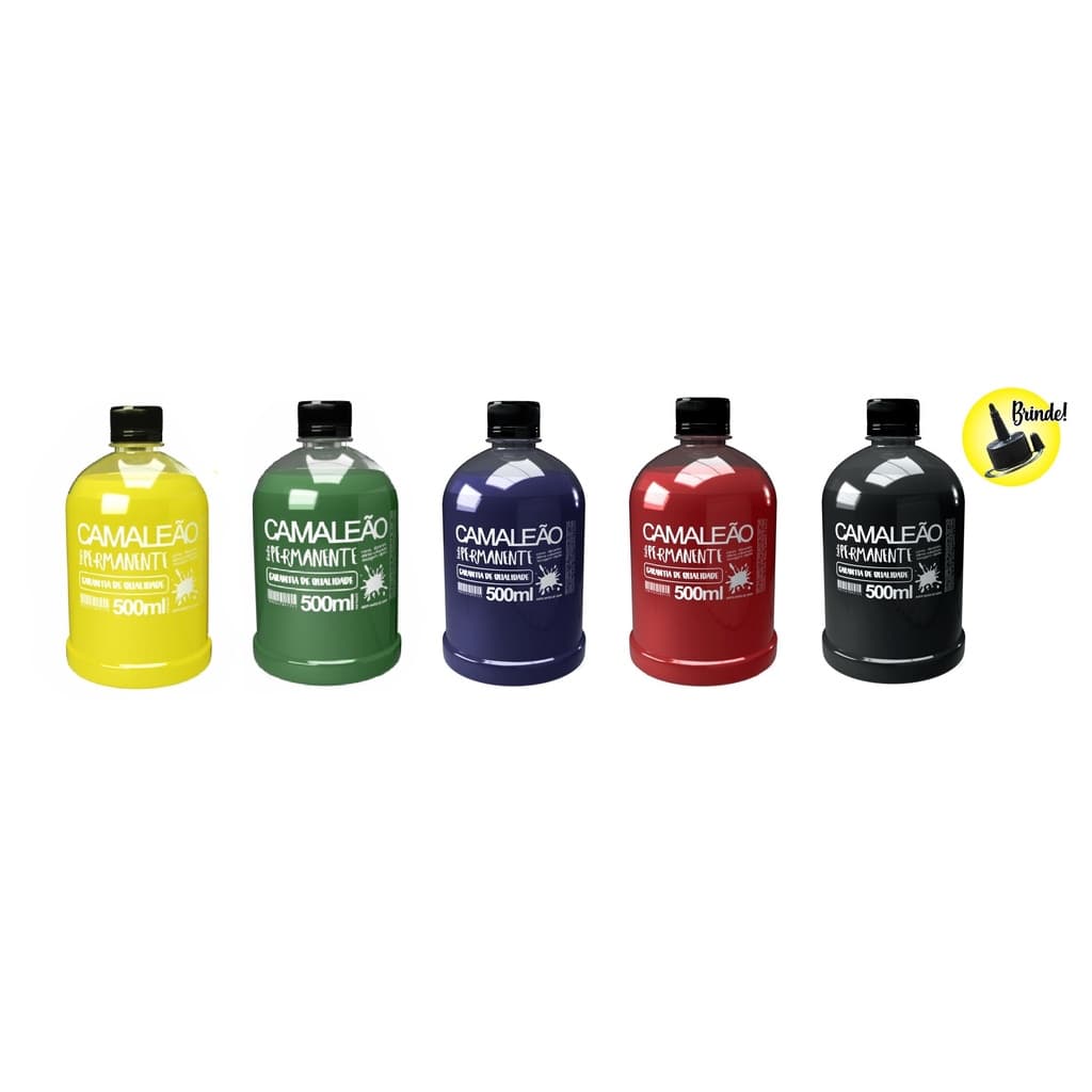 Tinta Permanente para Cartaz Faixa Papelão Metais 500ml