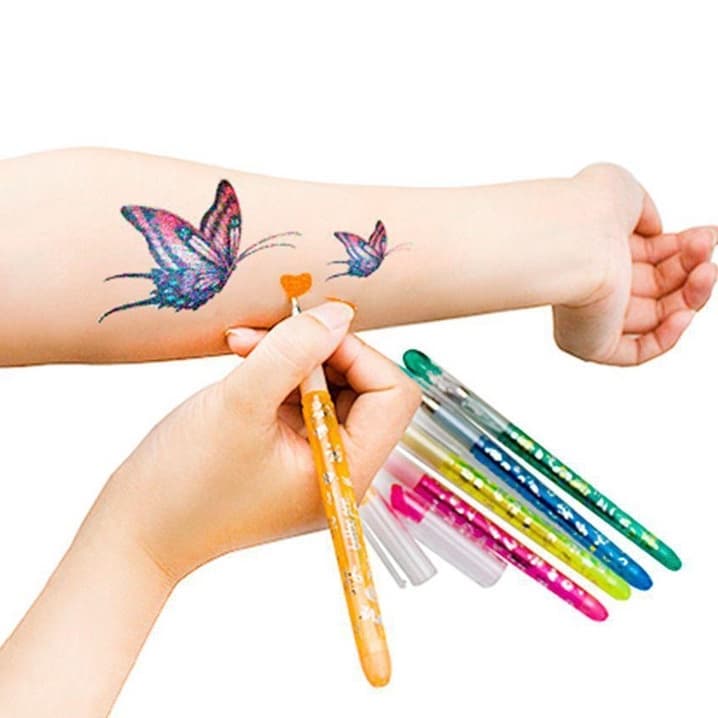 Kot Caneta de gel tatuagem com 10 cores/ Oferta/ Envio Imediato/ Envio em 12h MAXIMO