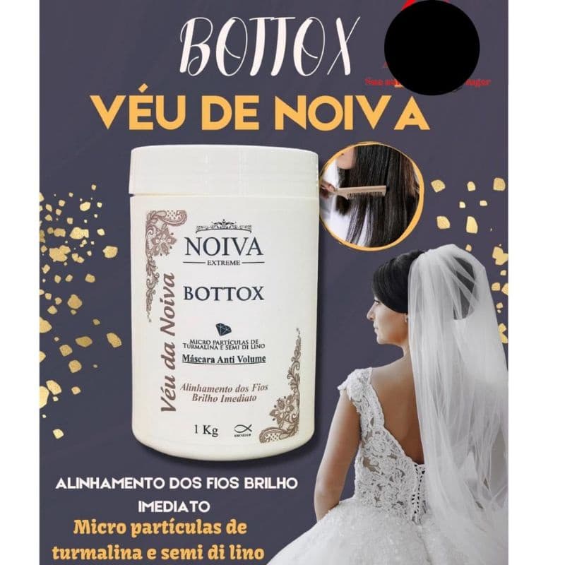 Redutor de volume capilar Capilar Orgânico Véu de Noiva 1Kg