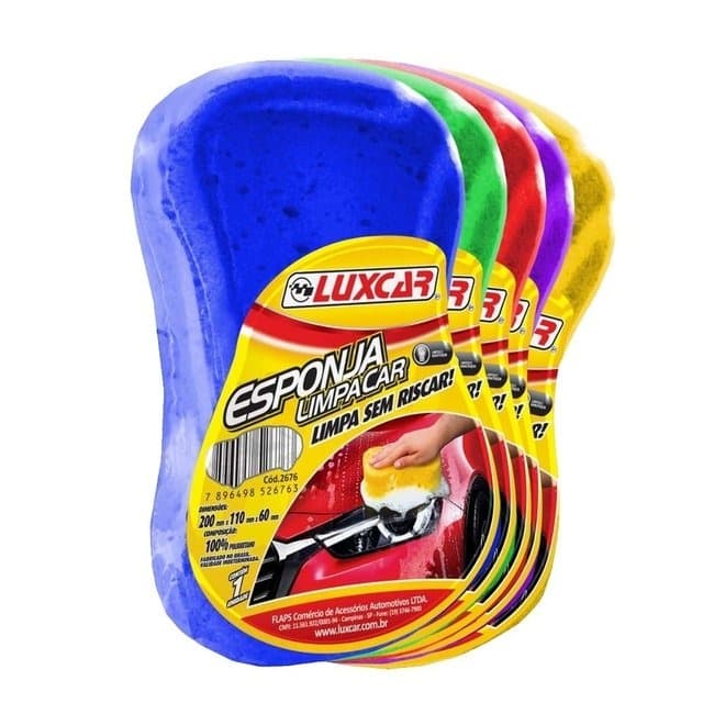 Esponja Automotiva Para Lava Carro Moto Limpeza Luxcar