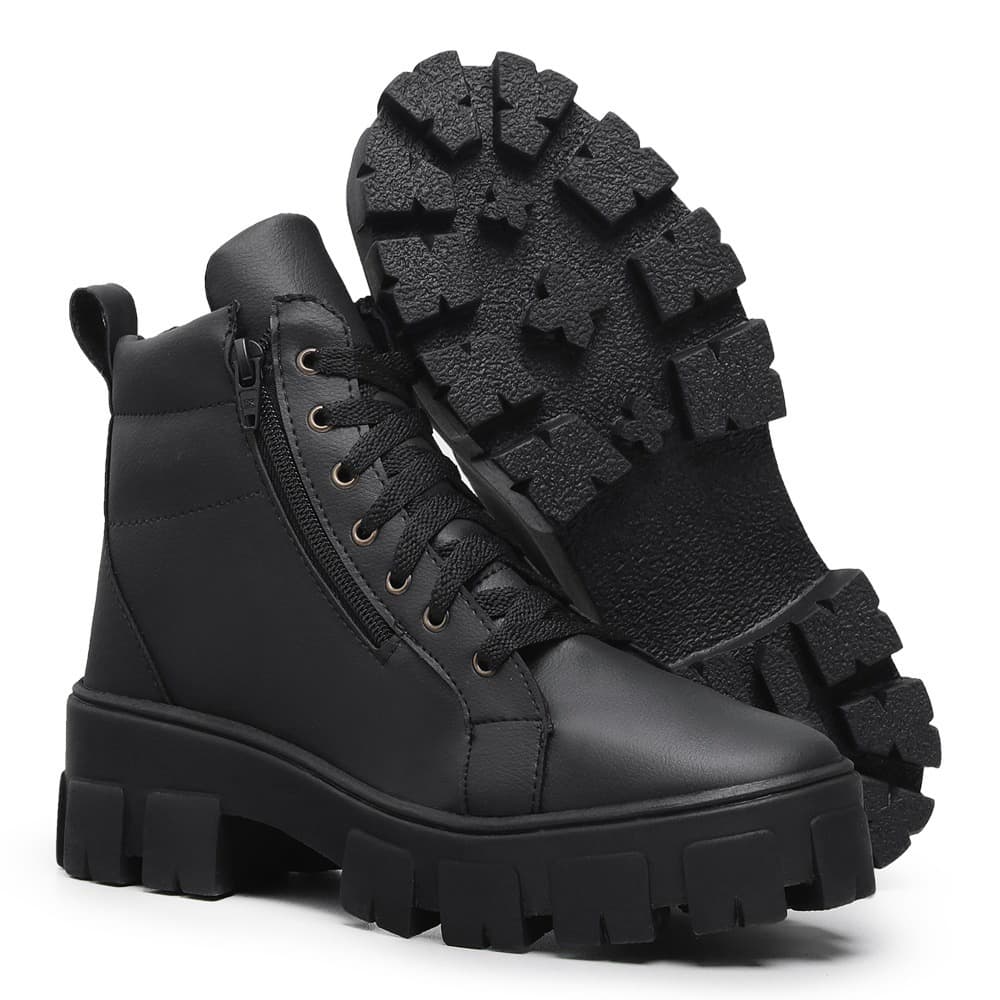 Coturno Bota Botinha Motociclista Militar Unissex até n.44
