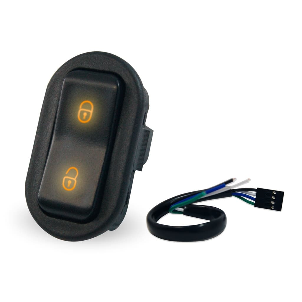 Botão Interruptor Trava Elétrica Universal Ambar