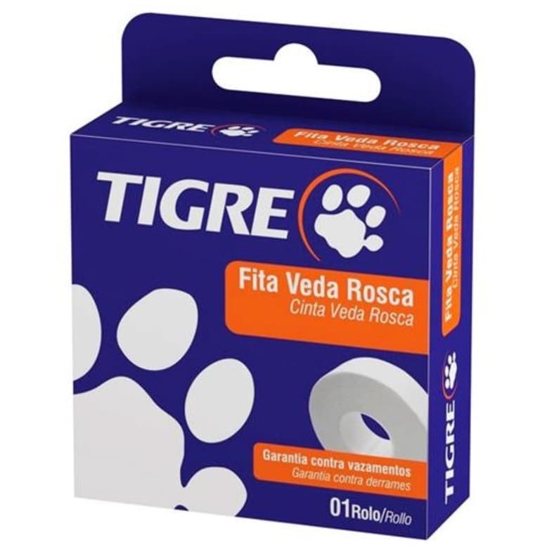 Veda Rosca Fita Teflon 3/4"x10m - 3/4"x50m - Tigre