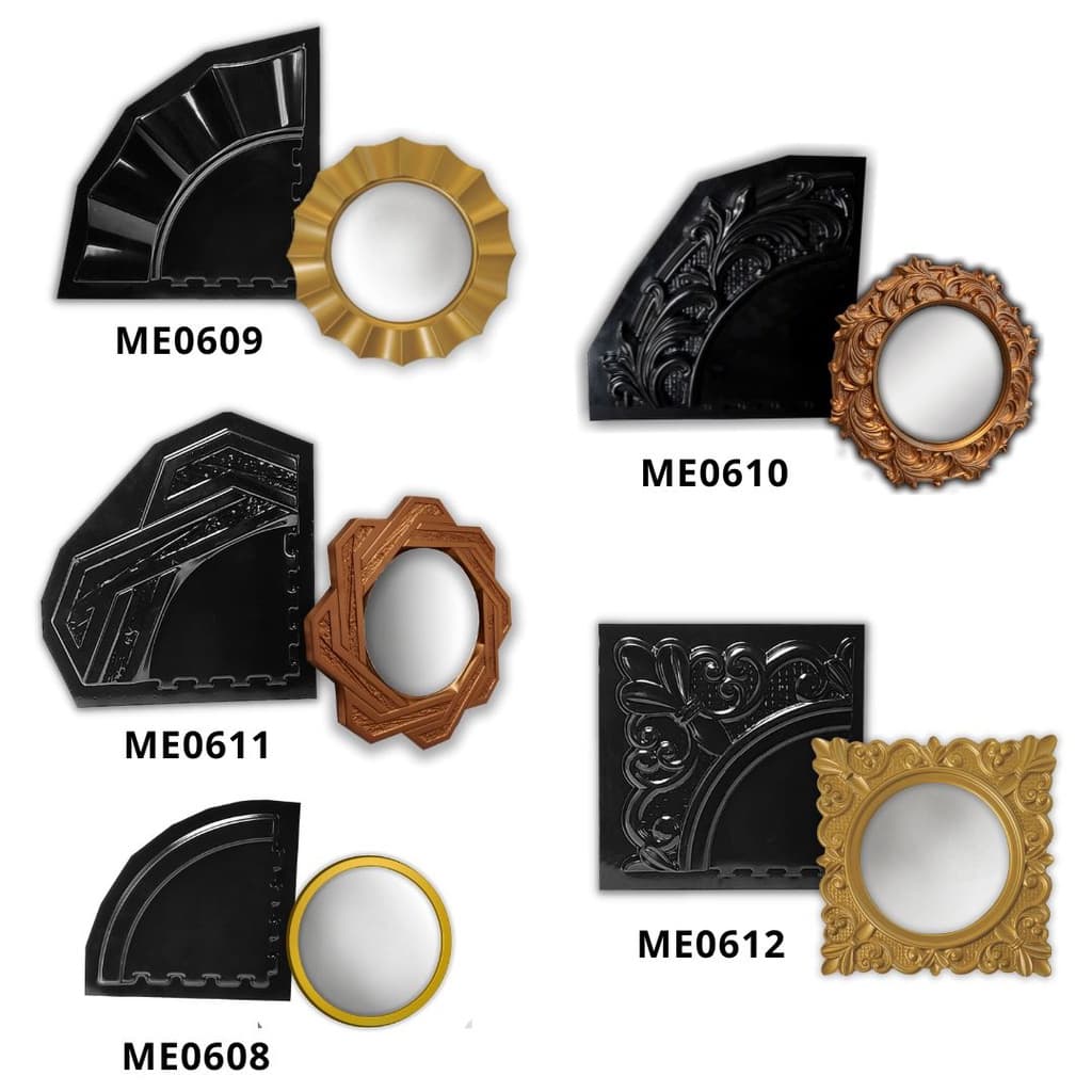 5 Formas Para Moldura Espelho Em Gesso Ou Cimento 40x40