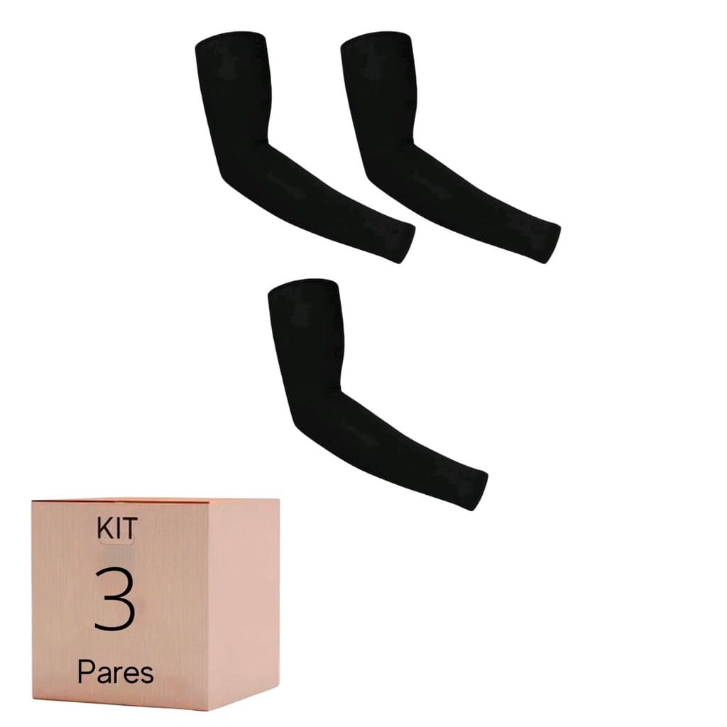 Kit 3 Pares Manguito Manga Protetor Braço Proteção Uv