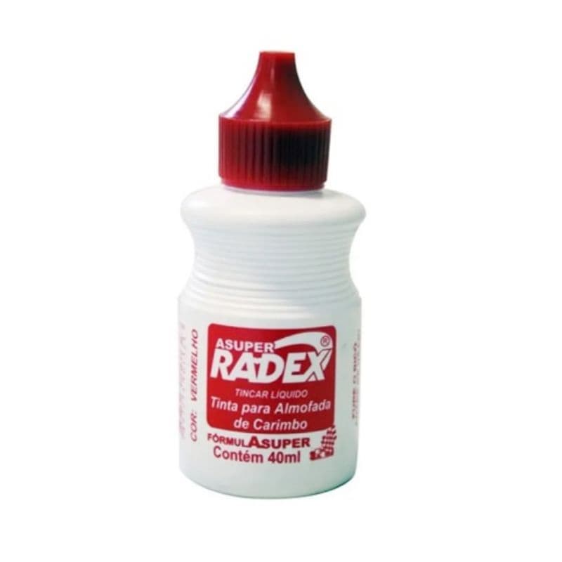 Tinta para Carimbo Vermelha - Radex