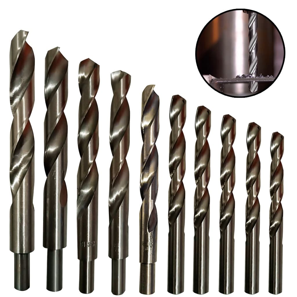 Broca De Aço Rápido Profissional Com E Sem Rebaixo HSS 10,5 a 20mm Várias Medidas