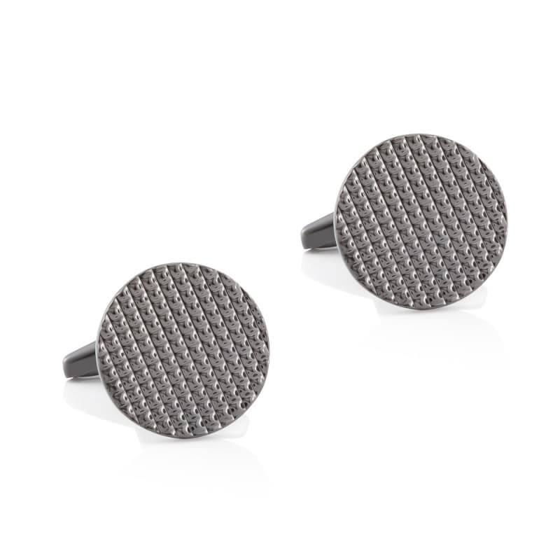 Acessórios de Moda: Abotoaduras Novas de Alta Qualidade com Galvanoplastia, Abotoaduras Redondas de Metal com Padrão Flo