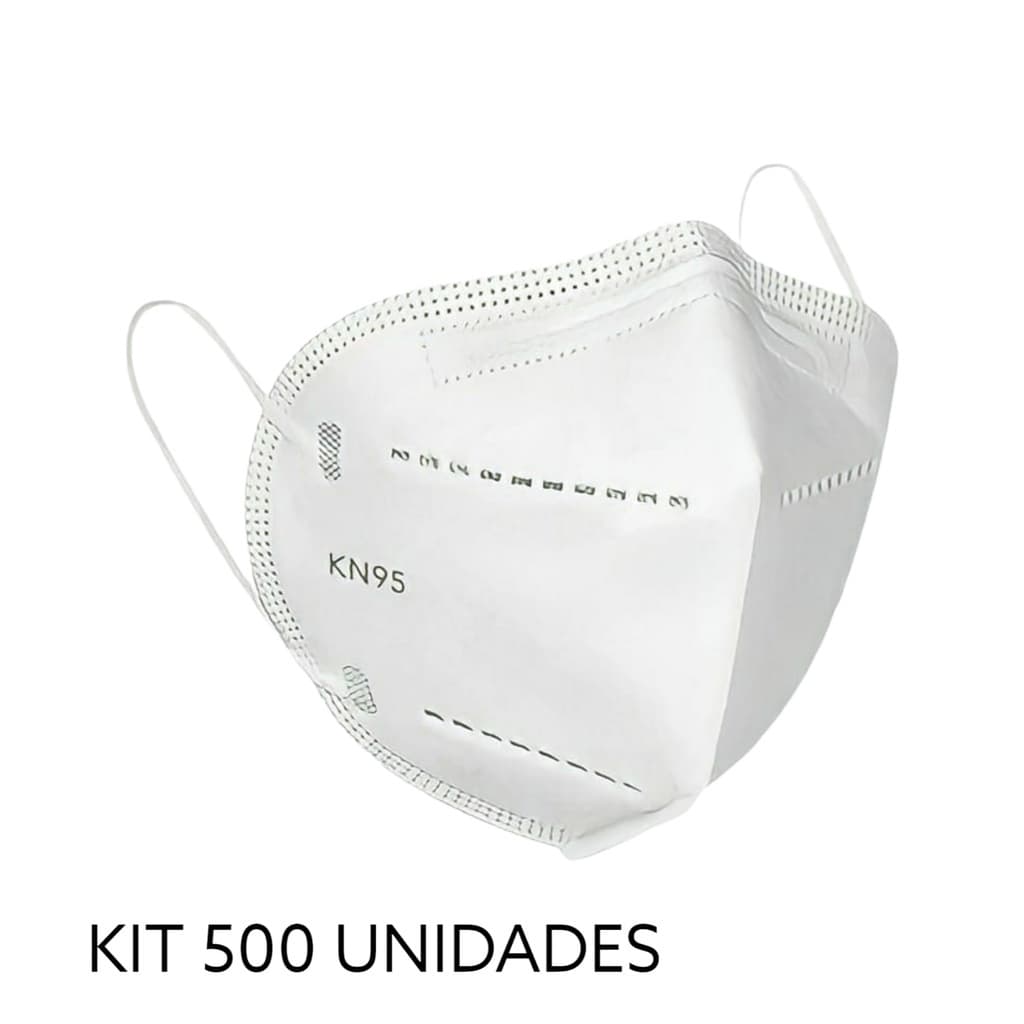 Máscara KN95 Proteção Respiratória 5 Camadas Reutilizável Kit 500