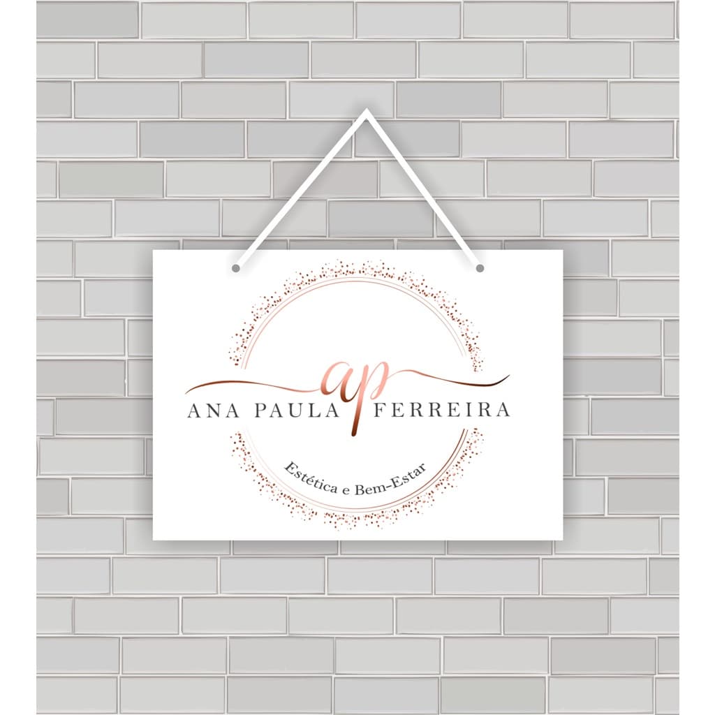 Placa Logo Loja - MDF 3mm Retangular 40x29 cm