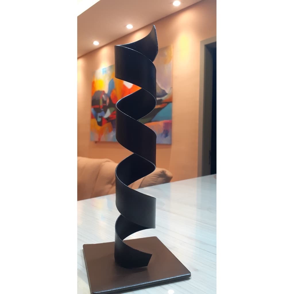 ESCULTURA MOLA DE  METAL,DECORAÇAO ENFEITE METAL DE AÇO,ESCULTURA DECORATIVA