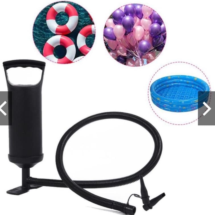 Bomba De Ar Manual 30 cm P/ encher bóia, colchão, piscina, botes, com 3 Bicos