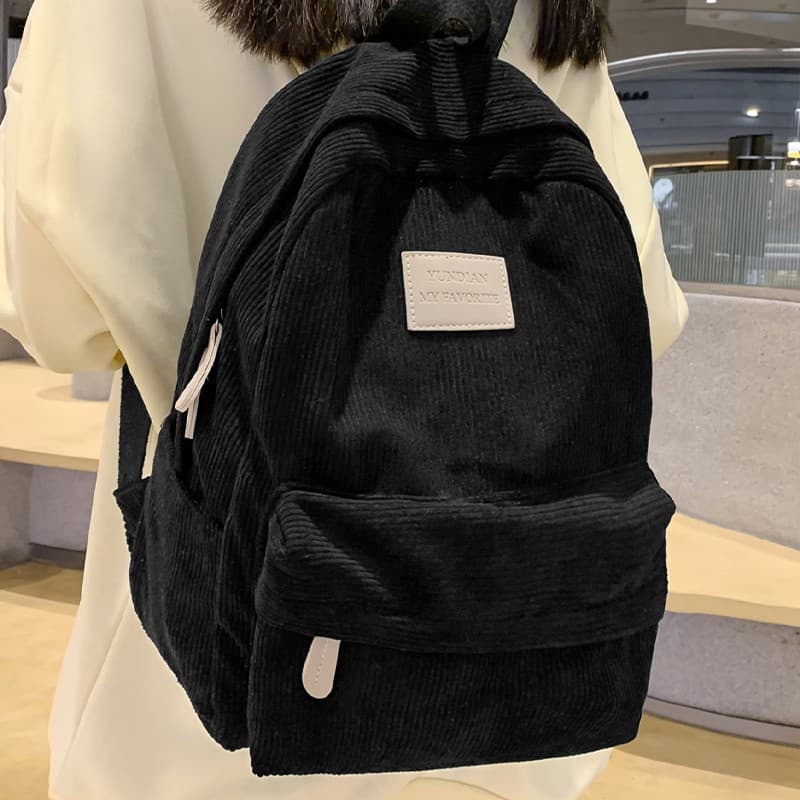 Mochila Japonesa Escolar De Veludo Da Moda Para Meninas De Viagem De Design Simples Mochilas De Armazenamento De Grande Capacidade