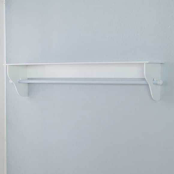 Prateleira Porta Fraldas com Varão Para Quarto de Bebê Várias Cores