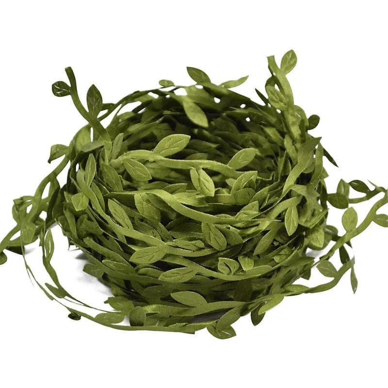 Fio Cordão De Folhas Artificiais Seda Verde 10 Metros P/ Decoração Casamento Eventos Casa Promo