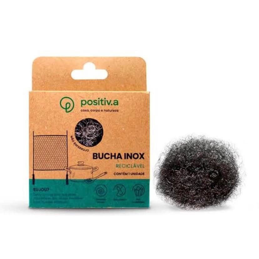 Bucha Inox Positiv.a Não Enferruja P/ Louça Panela Positiva Resistente