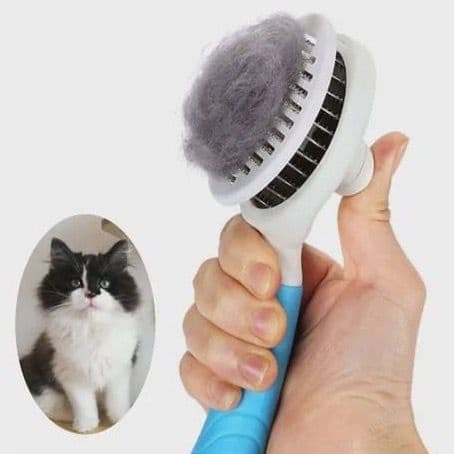 Escova de Plástico Ferro Para Pentear Cachorros e Gatos