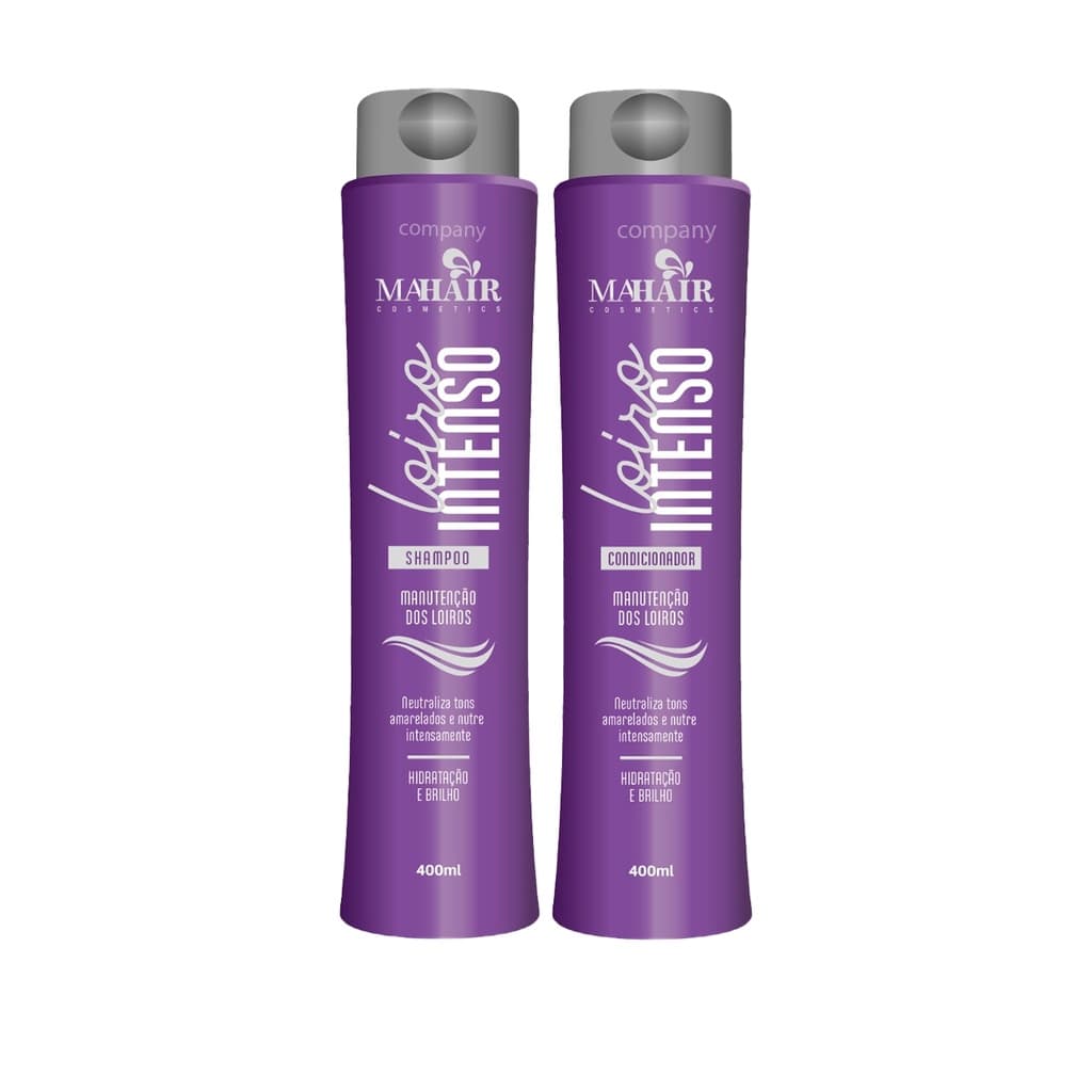 Kit Capilar Shampoo e Condicionador Matizador Loiro Intenso Mahair