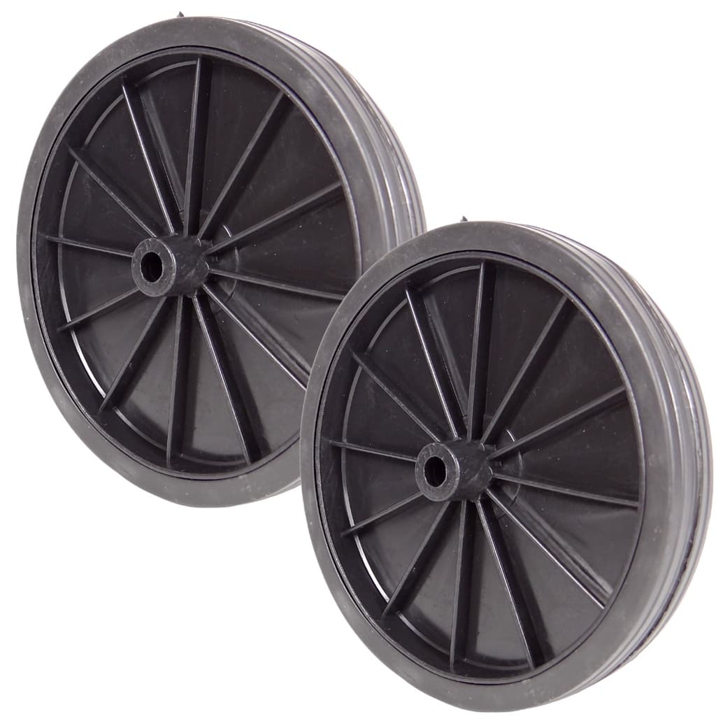 Kit 2 Roda Carrinho Feira 15 cm P/ 30 kg Mercado Compra Maleiro Bolsa Reforçado 6 Polegadas
