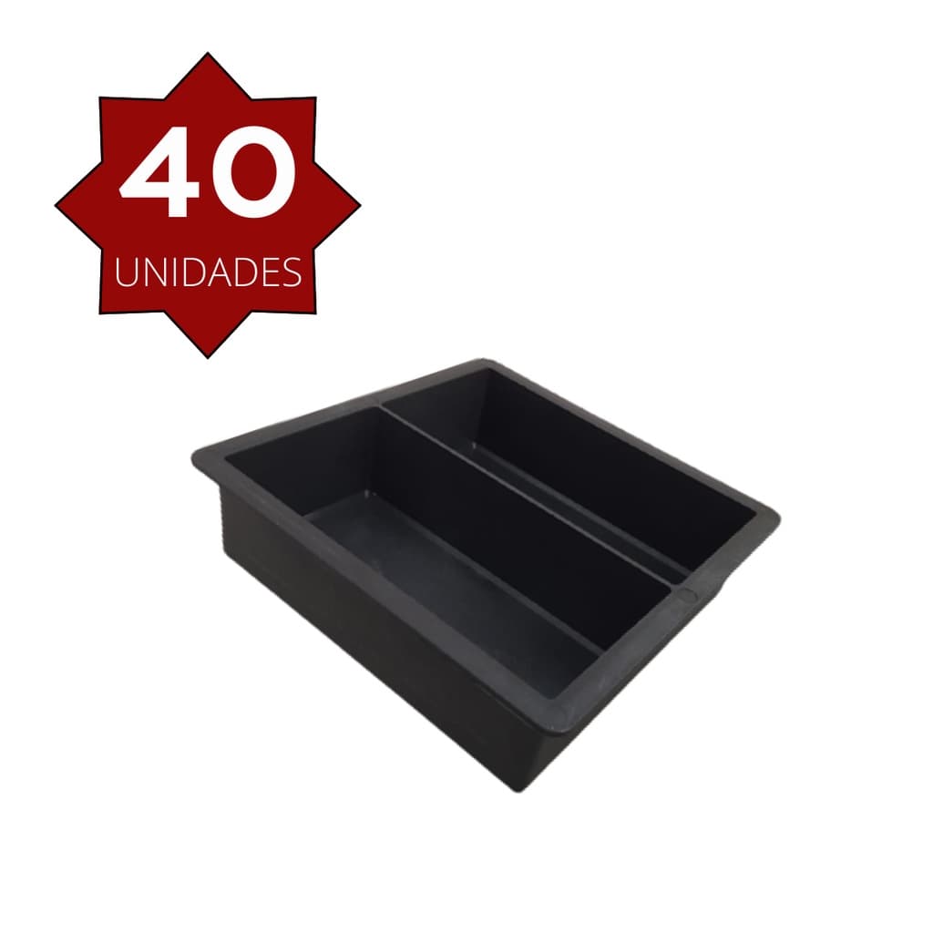 Forma Bloquete Paver 20x10x6 Kit Com 40 Formas