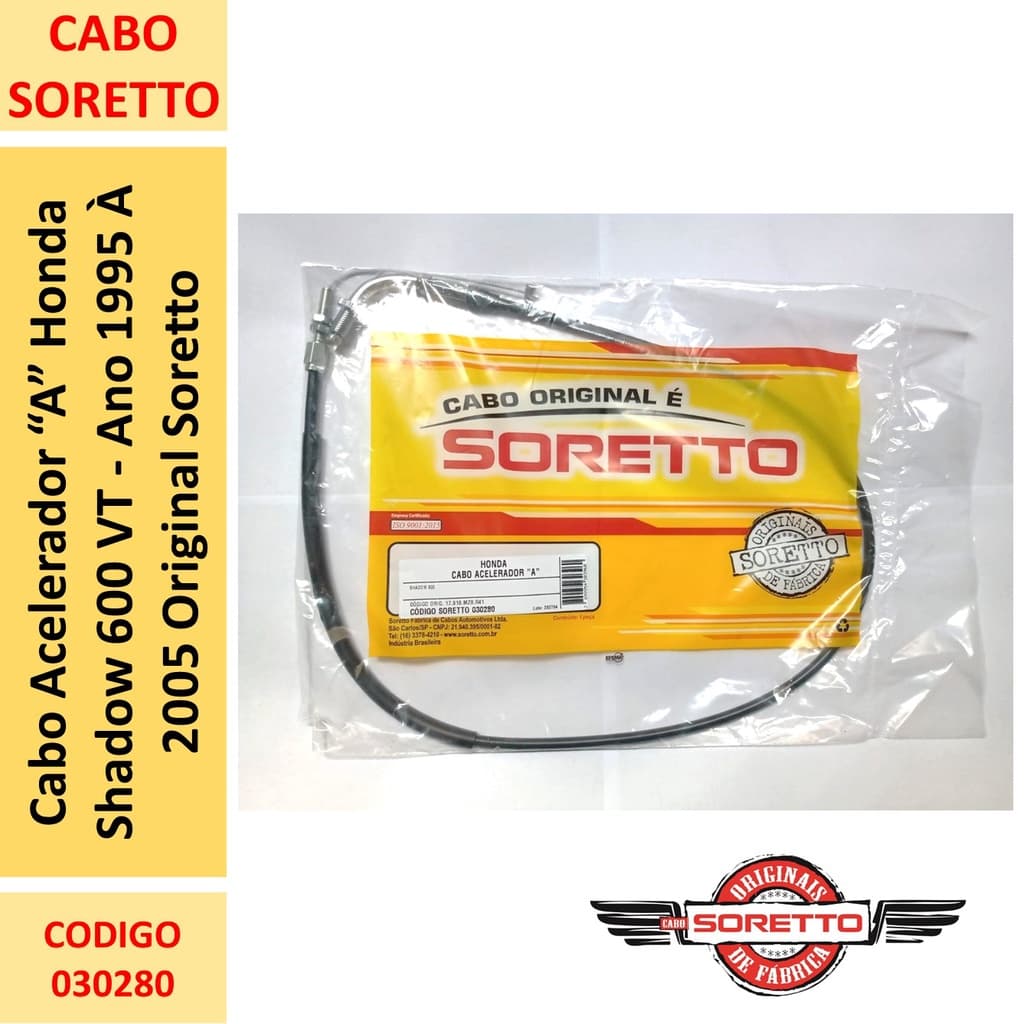 Cabo Acelerador A Shadow Vt 600 Ano 2001 Orig Soretto