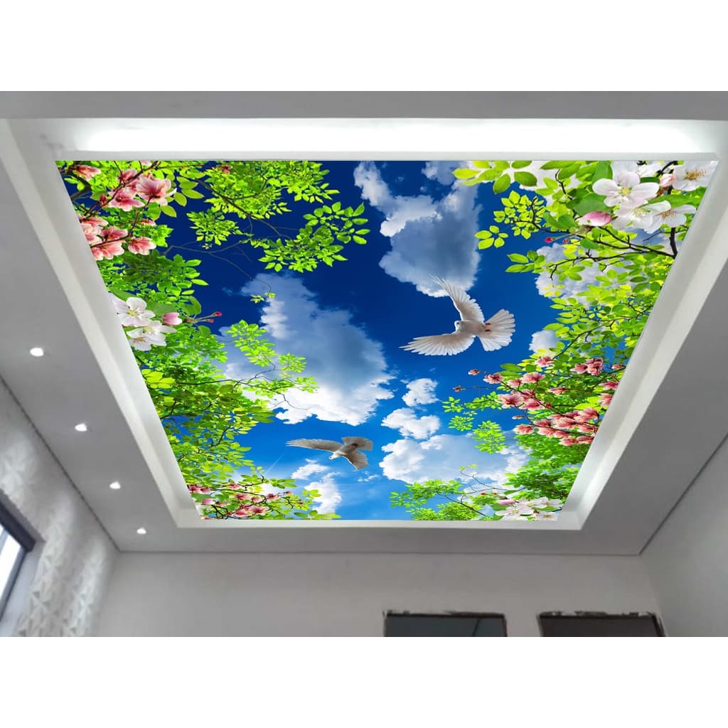 Papel de Parede de Teto - Adesivo Decorativo Para Teto  Espaço Universo Paisagem Céu Paz ROF 40