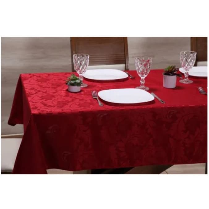 TOALHA DE MESA NATAL MESA MADEIRA 12 CADEIRAS 3,5m X 1,40m - NATAL