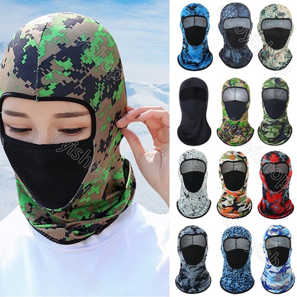 Máscara Inteira De Ciclismo Protetor Solar Capacete Camuflagem Escalada Esqui Pesca Balaclava Ar Livre À Prova De Vento Motocicleta