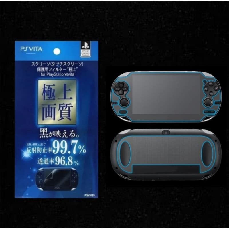 Pelicula Acrílico Flexível para PS VITA FAT Frente e Verso + Franelinha