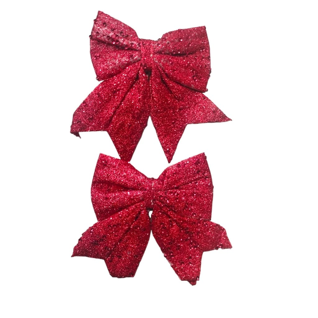 Kit De 2 Laços de Natal Enfeite De Árvore De Natal