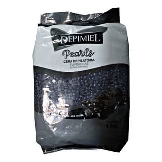 Cera Depilatória Depimiel Em Pérolas Pearls Lama Negra - 1kg