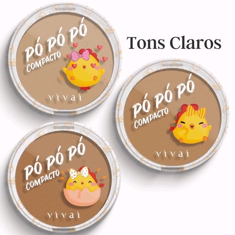 Pó Compacto  Ultra fino  Matte -  Vivai pó pó pó - 31g