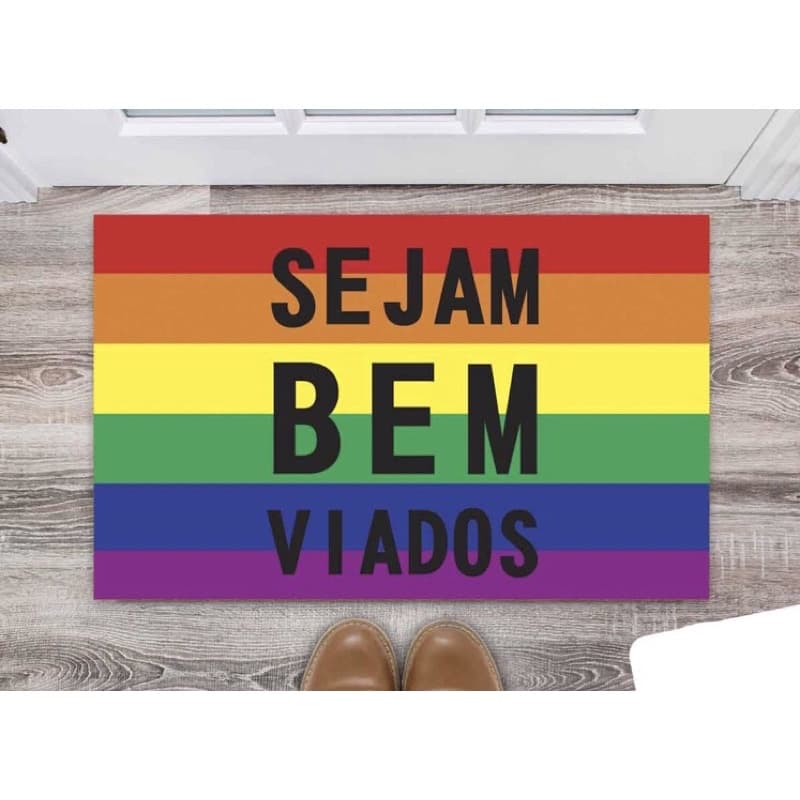 Capacho Tapete Sejam Bem Viados./ M:0,60 cm X 0,40 cm.