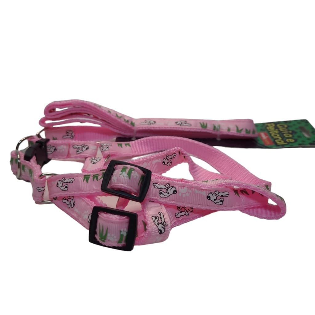 Guia E Peitoral Para Cães P55 Guia 120cmx1,50cm Peitoral 38x52cm