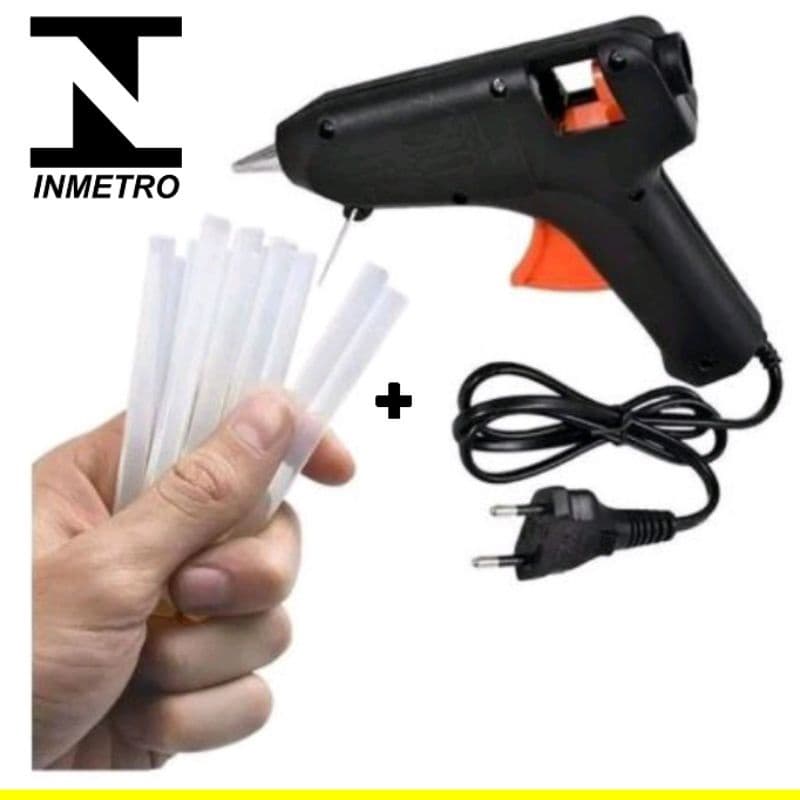 Pistola de Cola Quente Elétrica 15w + 2 bastão cola envio imediato Promoção Grande Pequena