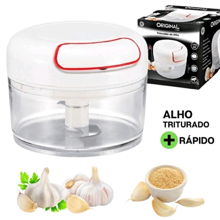 Mini Processador De Alimento Triturador Manual De Alho 170ml