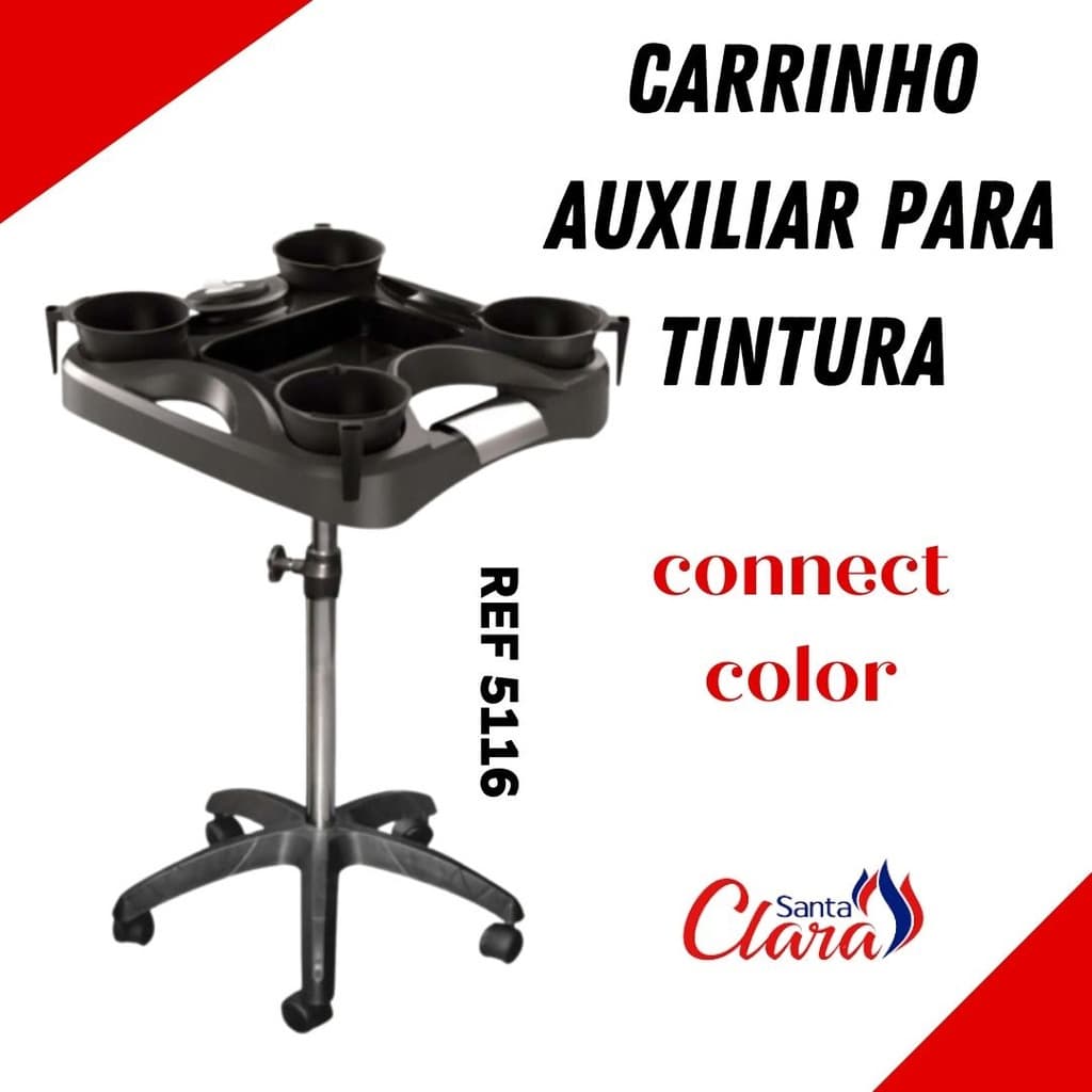 Santa Clara Carrinho Auxiliar Connect Color Para Tintura Preto
