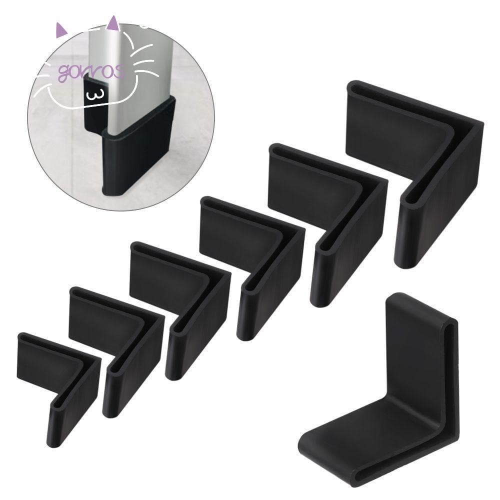 GORROS 4PCS Capa De Pé Antiderrapante Cama De Ferro De Prateleira Usada Para Manga De Borracha Protetora Triângulo