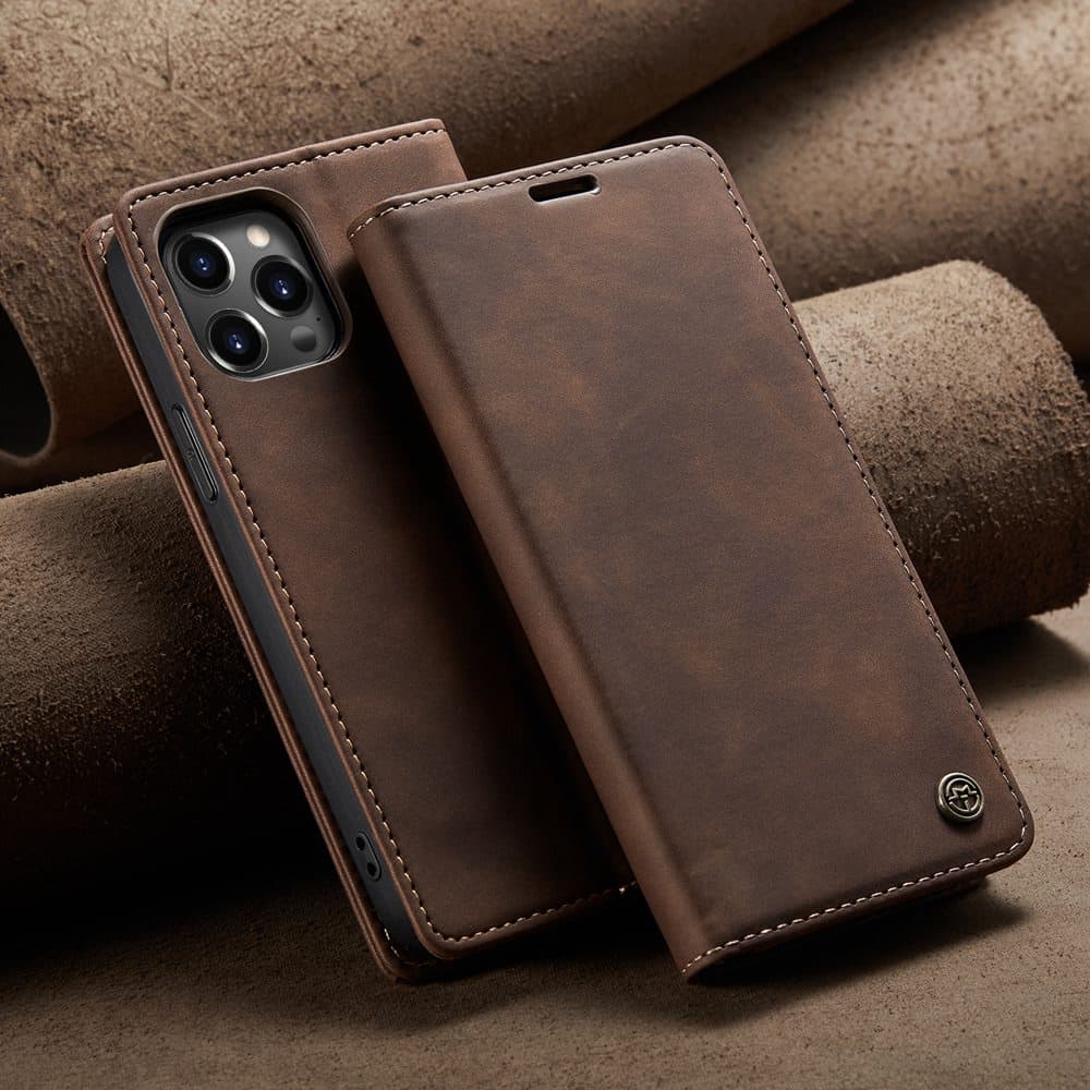 Capa De Couro Carteira Magnética Para iPhone 17 16 15 14 Plus 13 Pro Max 13 Mini 16e 17e Com Compartimentos Vários Cartõ