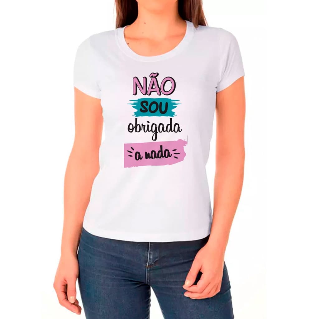 Camiseta T-Shirt Baby Look Personalizada 100% Poliéster, Camiseta Feminina