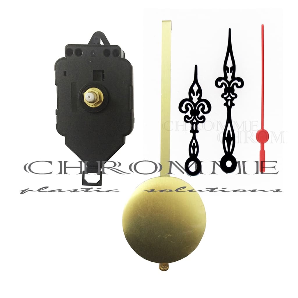 Kit de Máquina / Mecanismo De Relógio De Pendulo Com Ponteiros Coloniais - Kit Completo
