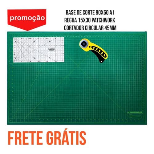 Base De Corte 90x60 Régua 15x30 Cortador 45m Frete Gratis Dona Shô