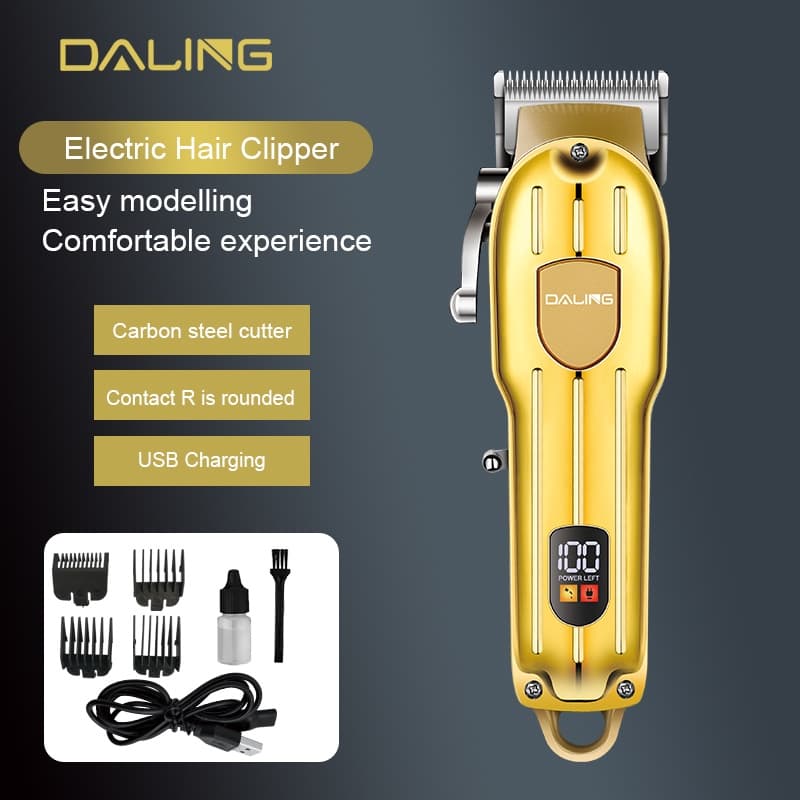 Máquina De Cortar Cabelo Barbeador Profissional Sem Fio Daling
